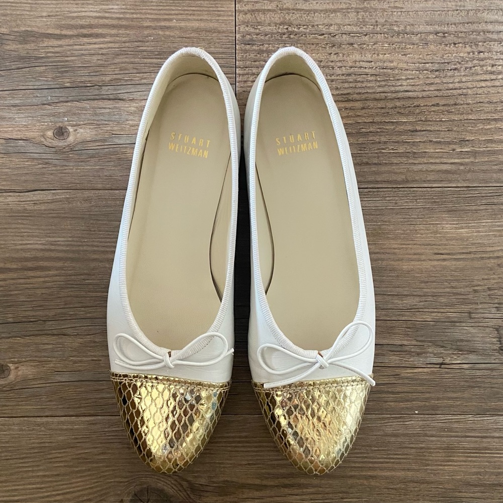 Stuart Weizman leather ballet flats